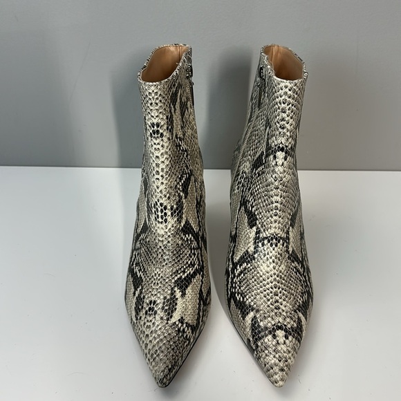 Schutz Bette Snake Leather Pointed Toe Booties Size 9.5 - Picture 5 of 16